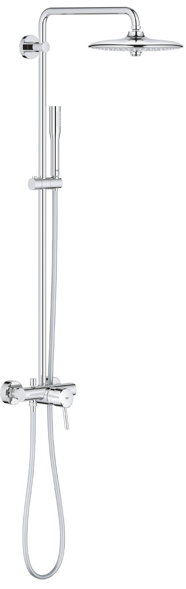 Душевая система Concetto (смеситель+шланг+штанга+ручной душ+верхний душ 260 мм), хром ZZ