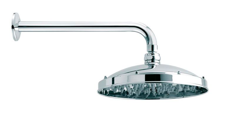 Душ верхний, стационарный, лейка d 20см, настенный монтаж, (кронштейн 28,5см, розетка в компл.), (цв.хром), RETRO ANTIKAL d 230 Bossini ZZ