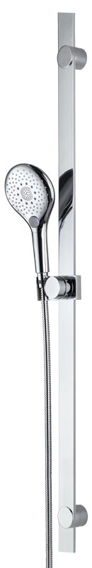 Душевая стойка h110см, лейка для душа 3 вида струи, шланг 1,5м в компл., (цв.хром), Syncronia ZZ