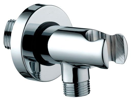 Кронштейн для душа, с выходом воды 1/2 для подключения душа, круглая розетка, (цв. хром), Bossini ZZ