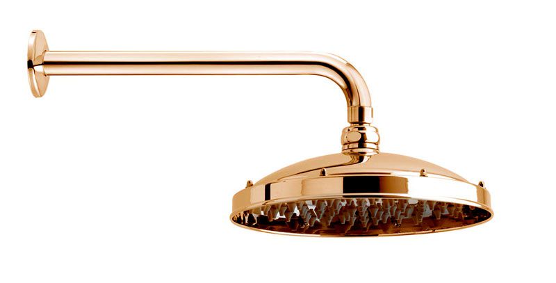 Душ верхний, стационарный, лейка d 20см, настенный монтаж, (кронштейн 28,5см, розетка в компл.), (цв.бронза), RETRO ANTIKAL d 230 Bossini ZZ