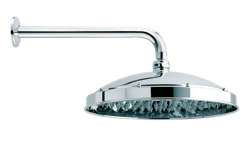 Душ верхний, стационарный, лейка d 30см, настенный монтаж, (кронштейн 48,5см, розетка в компл.), (цв.хром), RETRO ANTIKAL d 300 Bossini ZZ