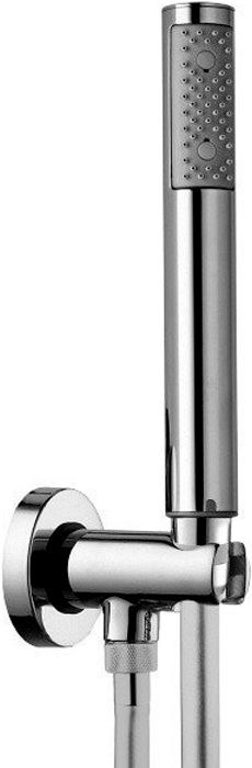 Душевой комплект (лейка, шланг 1500мм, кронштейн совмещённый с шланговым подсоединением G 1/2), (цв. хром), Bossini ZZ