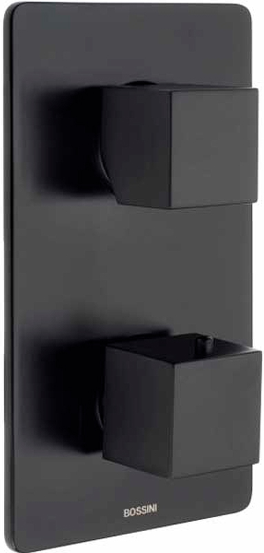 Смеситель термостат д/д, встр.в стену, на 1-5 потребителя, (внешняя часть, БЕЗ внутрен.части), (цв. черный матовый), Bossini ZZ