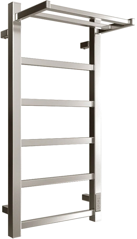 Полотенцесушитель электрический с полкой 80х40 см, скрытый монтаж, К диммер квадрат, цв. хром,, KL