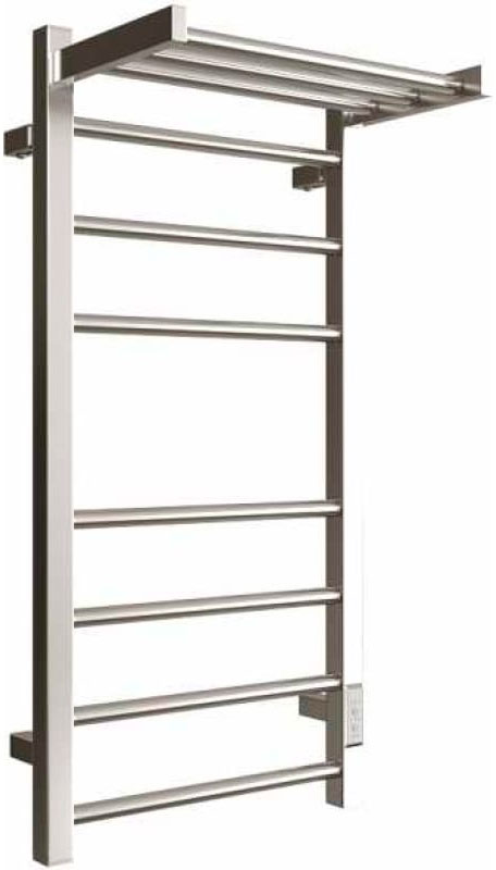 ОБРАЗЕЦ  Полотенцесушитель электрический с полкой 80х40 см, скрытый монтаж, цв.хром KL