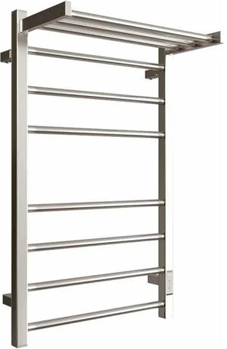 Полотенцесушитель электрический с полкой 80х50 см, скрытый монтаж, цв.хром, KL