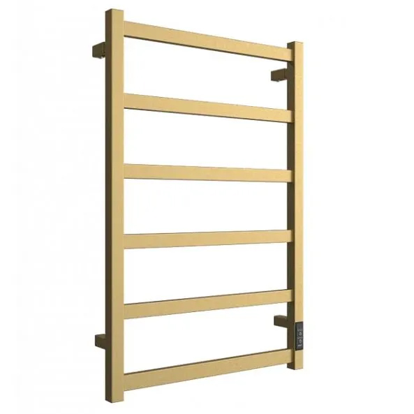 Полотенцесушитель электрический ДВИН J plaza neo 80х50 см, скрытое подключение+кабель с вилкой, золото матовое, KL