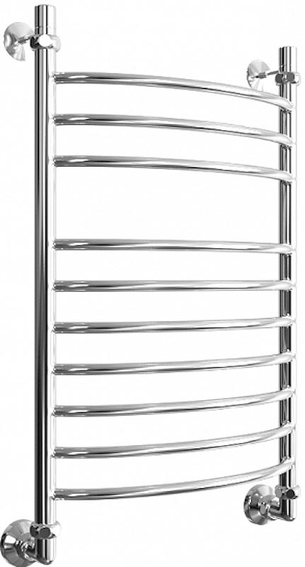 ОБРАЗЕЦ Полотенцесушитель водяной 80х50 см, комплект уголоков гайка/гайка 1/3*4 в комплекте, цв. хром глянец KL