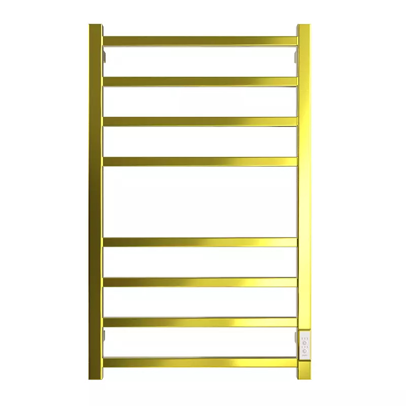 Полотенцесушитель электрический ДВИН L plaza neo 80х50 см, Электрический (К диммер квадрат Золотой хром) KL