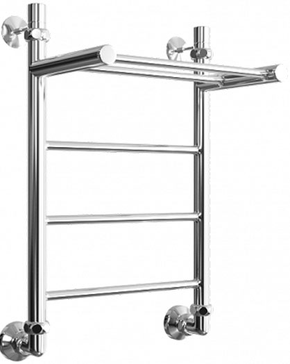 ОБРАЗЕЦ Полотенцесушитель водяной 80х15 см, комплект уголоков гайка/гайка 1*- 34/1*2 в комплекте, цв. хром глянец KL