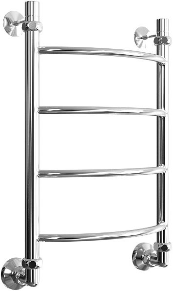 Полотенцесушитель водяной 60х40 см, П4, комплект уголоков гайка/гайка 1/3*4  в комплекте, цв. хром глянец KL