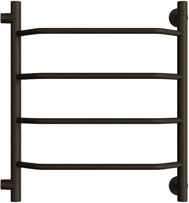 Полотенцесушитель водяной 50х40 см, полн.высота 80 см 1"-1/2" К2 выход 1" Чёрный матовый, KL