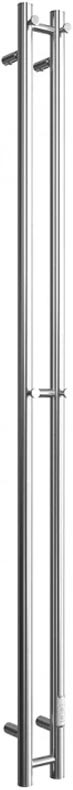 Полотенцесушитель вертикальный электрический 160х8 см, скрытый монтаж, цв. хром KL