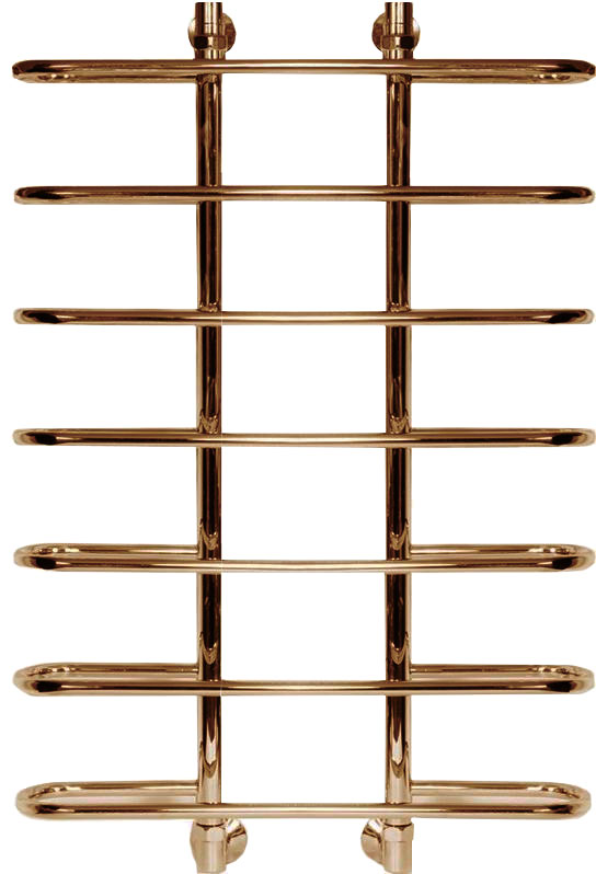 Полотенцесушитель "Л" Вираж 800*500 мм, подключение 1"*3/4, установочный набор в комплекте, цвет бронза XX