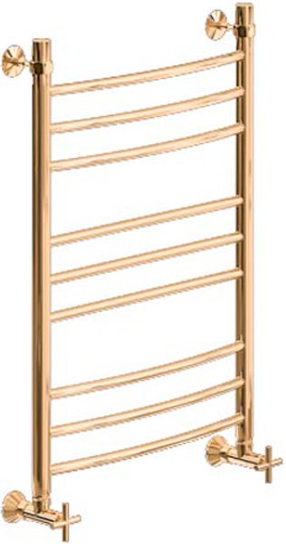 Полотенцесушитель водяной ЛДП (г4) 80/50 люкс, подключение 1"*3/4, установочный набор, краники в комплекте, цв. золото, ZZ