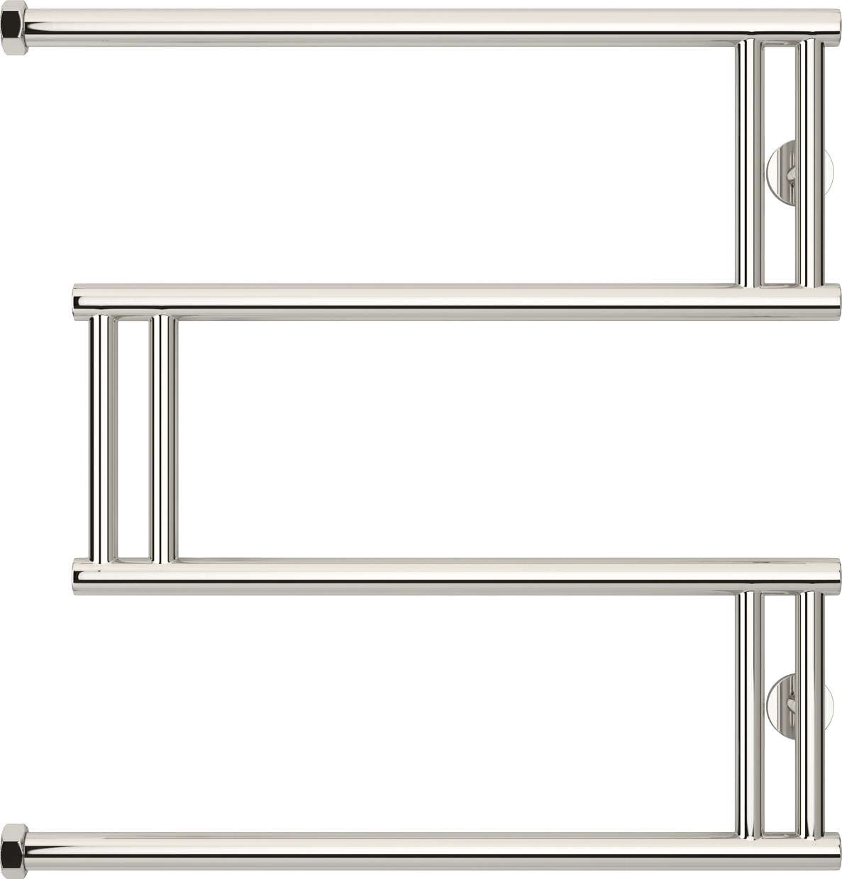 Полотенцесушитель "High-Tech model "M" 600х600. M-вид , подключ. 1", в компл. 2 телескоп.кроншт. ZZ