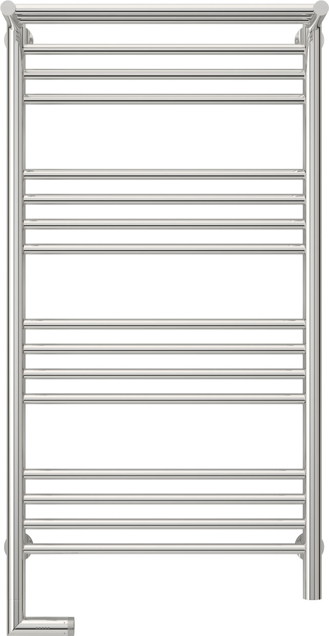 Полотенцесушитель "Богема 2,0 с полкой" 1000x500 мм, электрический, пульт управ. слева, в комплекте 4 телескоп.кроншт. хром ZZ