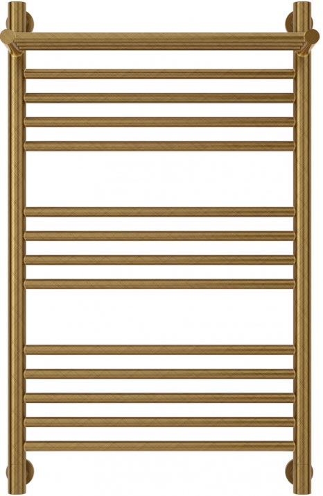 Полотенцесушитель "Богема+"800*500 мм+1 прямая полочка, подключ.3/4, в компл.2 декор.колп.,2 кр.Маевского, 2 угол,2 телескоп.кроншт, состар. бронзаZZ