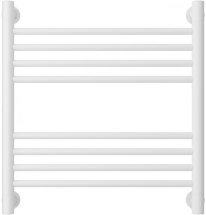 Полотенцесушитель "Богема+" 500*500 мм + прямая перекладина, подключ. 3/4, комплектующие в комплекте, цв.белый матовый ZZ