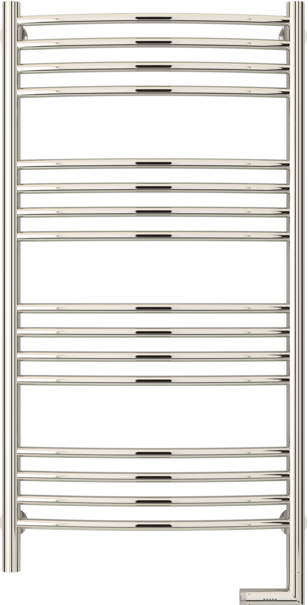 Полотенцесушитель "Богема 2.0" 1000x500 мм, выгнутая перекладина, электрический, пульт справа, в компл. 4 телескоп.кроншт. цвет хром ZZ
