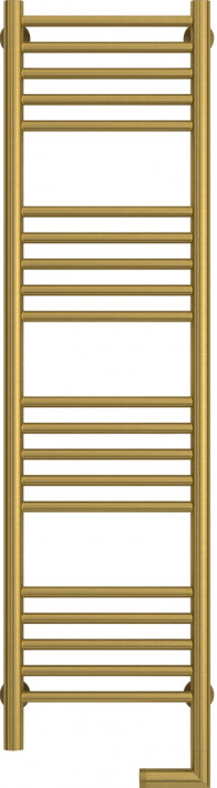 Полотенцесушитель "Богема 2.0" 1200*300 мм, прямая перекладина, электрический, пульт справа, состаренная латунь ZZ