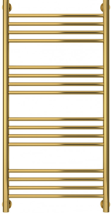 Полотенцесушитель "Богема+" 1000*500 мм, выгнутая перекладина, Н.Г. подключ. 3/4, комплектующие в комплекте, цв.золото ZZ