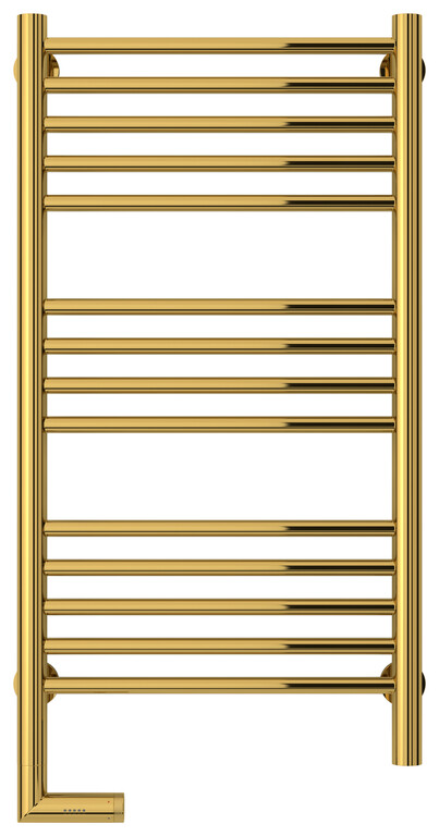 Полотенцесушитель"БОГЕМА 2.0" прямой 800х400 / МЭМ, подключ. 3/4, комплектующие в комплекте, цв. золото, подкл. левое, ZZ