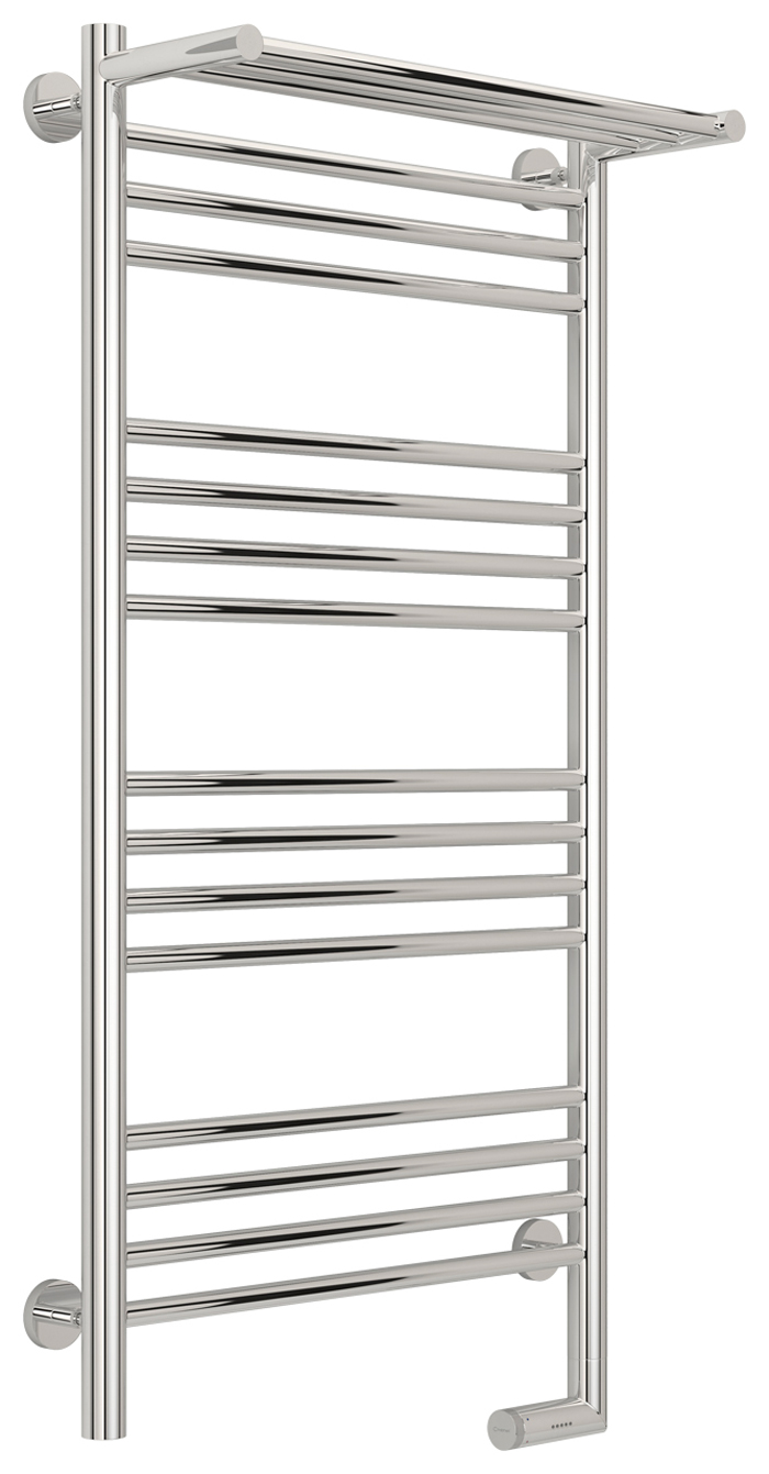 Полотенцесушитель "Богема+" 1000*500 мм + 1 прямая полка., электрический, пульт управ. справа, в комплекте 4 телескоп.кроншт. цв.хром ZZ