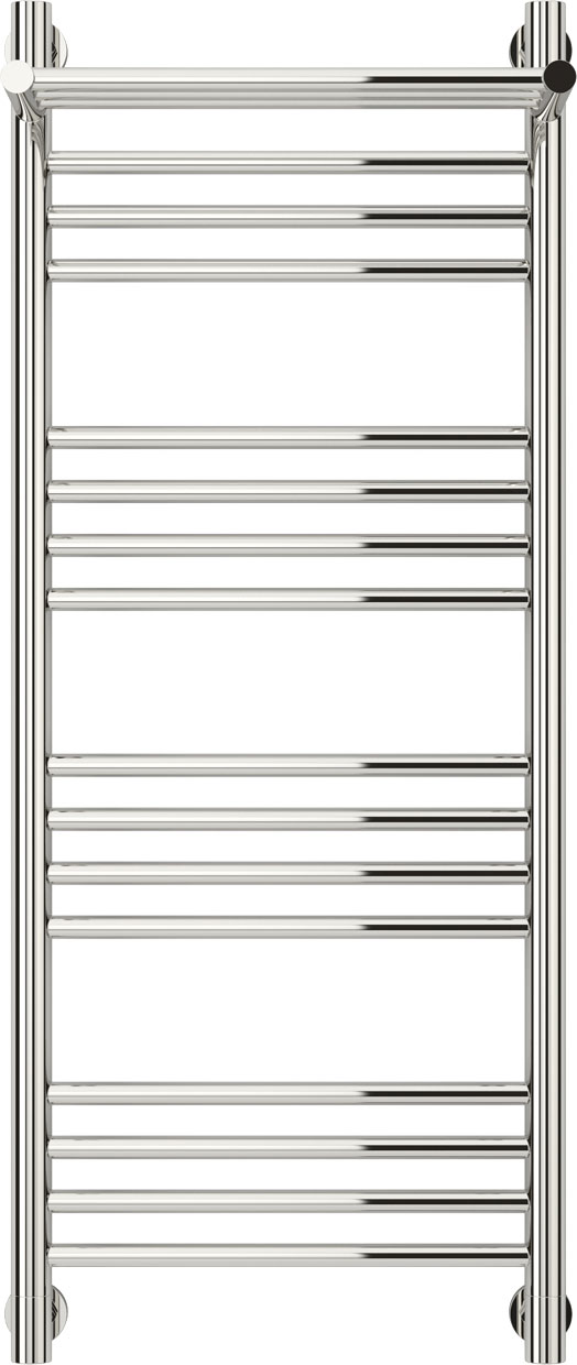 Полотенцесушитель водяной "Богема+" 1000*400 мм + 1 прямая (верхняя) полка, подключ. 3/4, комплектующие в комплекте, цв. хром ZZ