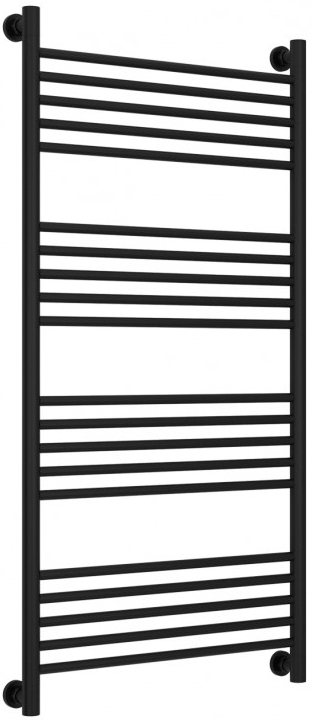 Полотенцесушитель "Богема+" 1200*600 мм, прямая перекладина, подключ. 3/4, комплектующие в комплекте, RAL 9005, черный матовый, ZZ