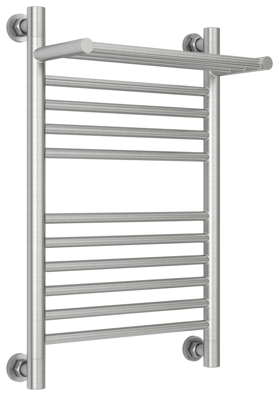 Полотенцесушитель "Богема+" 600*400 мм + 1 прямая полка,  подключ. 3/4, комплектующие в комплекте, цв. сатин ZZ