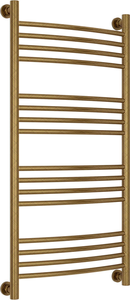 Полотенцесушитель "Богема+" 1000*500 мм, выгнутая перекладина, Н.Г. подключ. 3/4, комплектующие в комплекте, цв.бронза ZZ