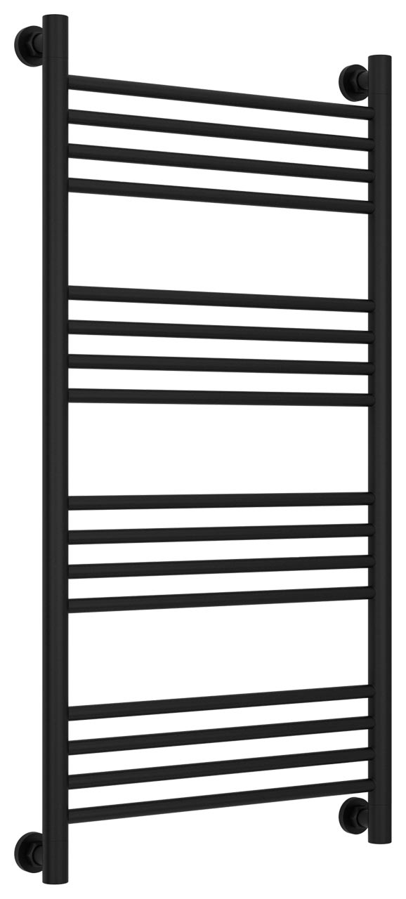 Полотенцесушитель "Богема+" 1000x500 мм, прямой, подключ. 3/4, комплектующие в комплекте, цв.черный матовый ZZ