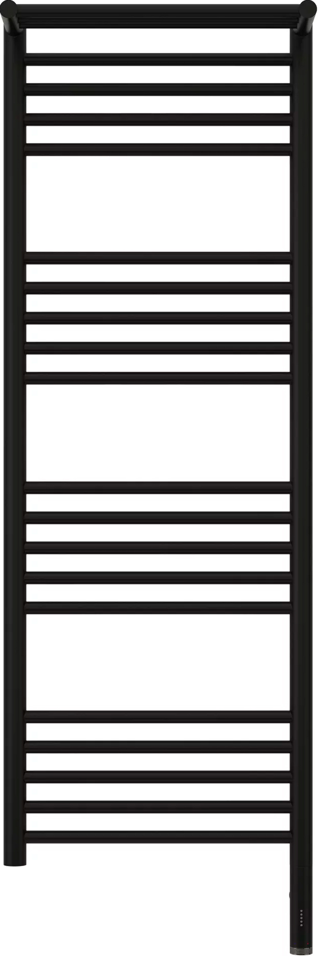 Полотенцесушитель электрический "Богема с полкой 3.0" 1200х400 мм, скрытое подключ. в компл., блок упр. справа, цв.черный матовый, ZZ