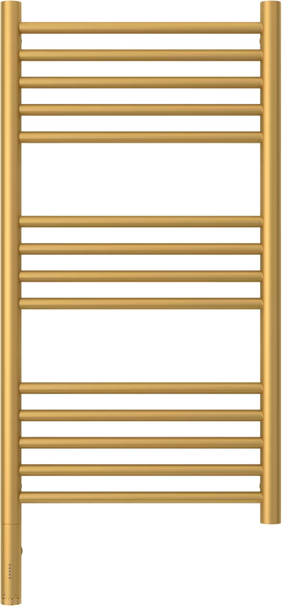 Полотенцесушитель электрический 800х400, прямая перекладина, блок управл. слева, скрытое подключение в компл., МЭМ, цв. золото матовое, ZZ