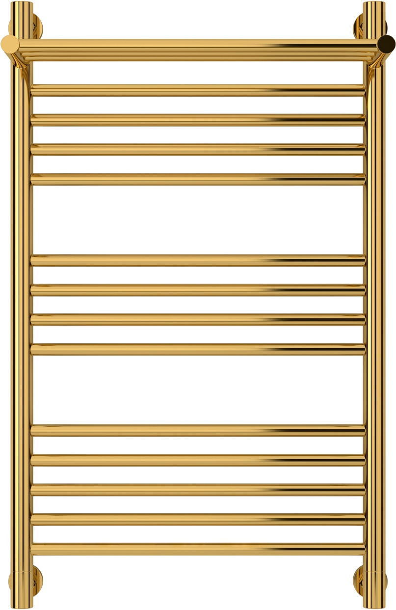 Полотенцесушитель водяной "Богема+ с 1 полкой " 800*500 мм, универсальное подключение,  цвет золото, ZZ