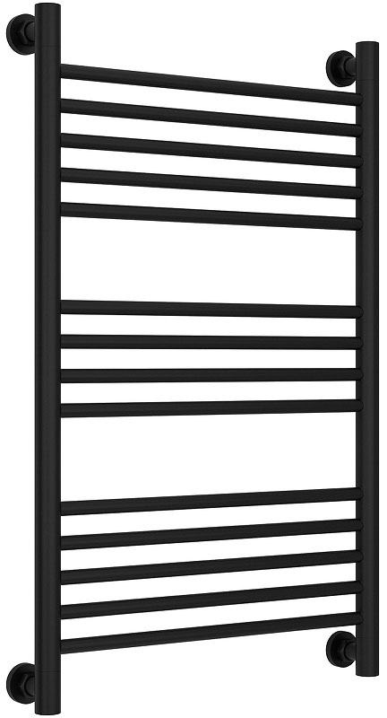 Полотенцесушитель "Богема+" 800*500 мм + прямая перекладина, подключ. 3/4, комплектующие в комплекте, цв.черный матовый ZZ
