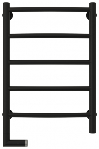 Полотенцесушитель "Галант 2.0" 800*600 мм, электрический, пульт управления слева, в комплекте 4 телескоп.кроншт. цв. ЧЕРНЫЙ матовый ZZ