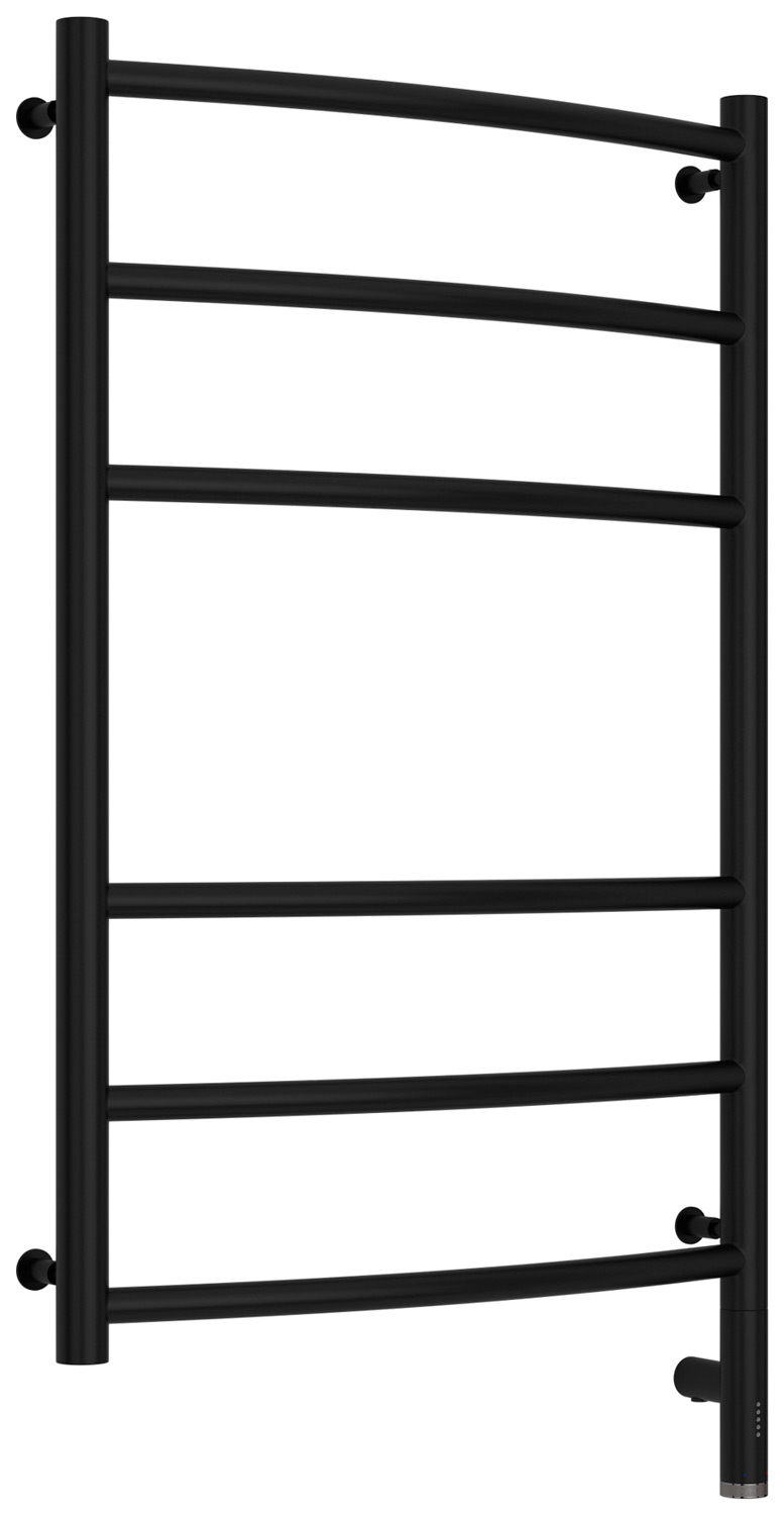 Полотенцесушитель электрический "Галант 3.0" 800х500 мм, блок управления справа, (скрытое подключение в компл), подкл. вертикаль., цв. черный мат. ZZ