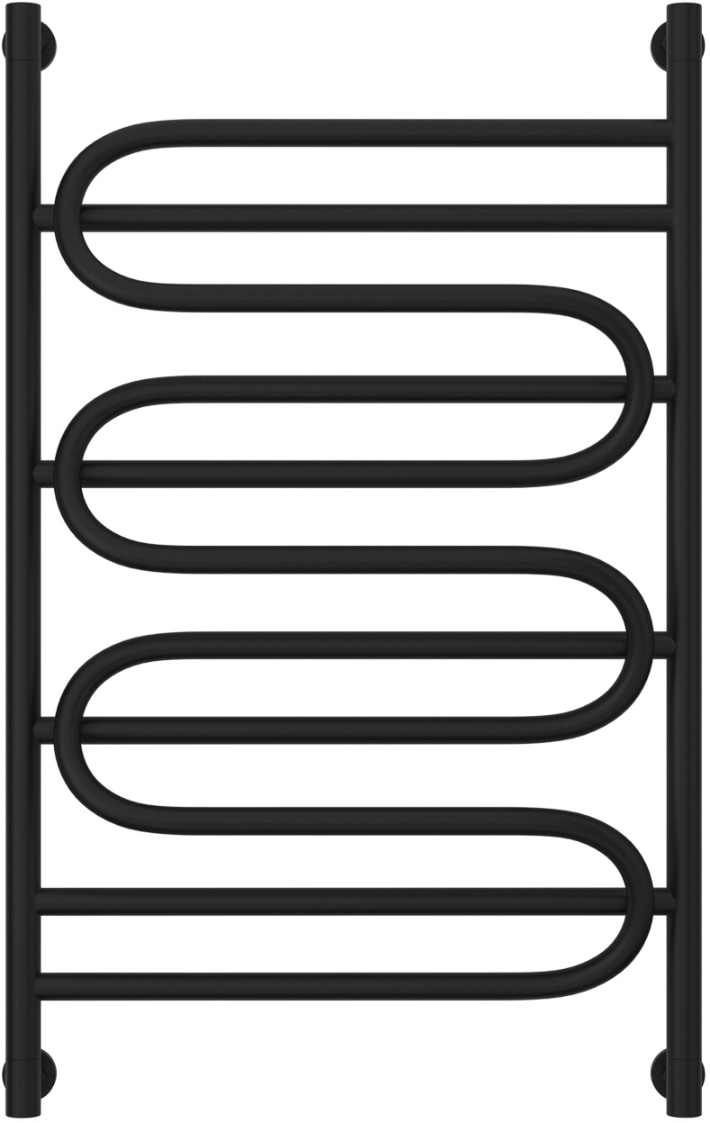 Полотенцесушитель "Иллюзия+" 950*600 мм, подключ. 3/4, комплектующие в комплекте, цв.черный матовый ZZ