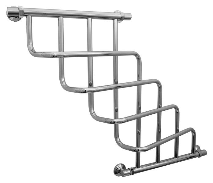 Полотенцесушитель "Каскад" 700*1000 мм, подключ. 3/4, в компл. 2 декор. колпачка, 2 кр. Маевского, 2 уголка, 2 чашечки, 2 телескоп.кроншт XX