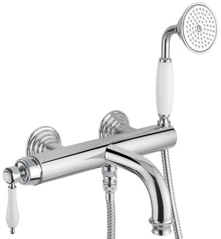 Смеситель для ванны, (цв.хром, ручка цв.белый), Aphrodite ZZ