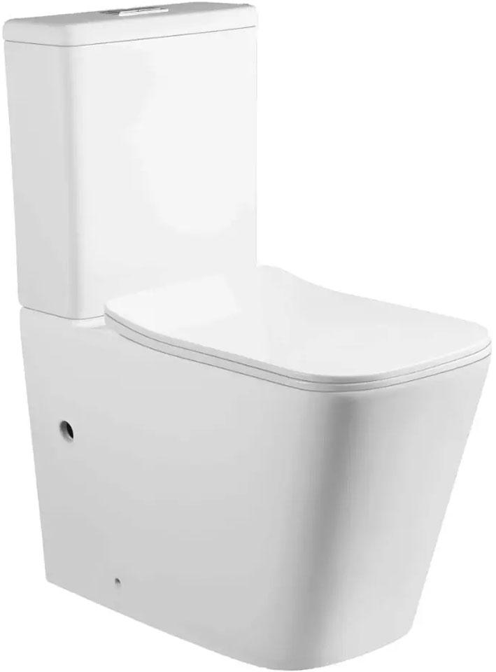 Унитаз-компакт напольный, безободковый, с бачком, 640х370х810мм, сиденье с микролифтом, крепеж в компл, Maiella ZZ