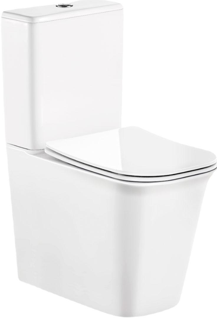 Унитаз-компакт напольный, безободковый, с бачком, 620х345х800мм, сиденье с микролифтом, крепеж в компл, Arno ZZ