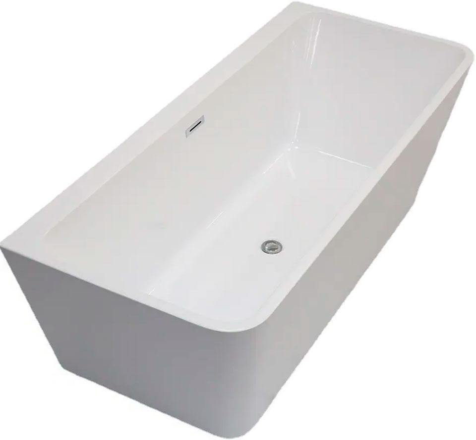 Ванна 1700x750x580мм, пристенная, слив перелив в компл., (акрил цв.белый), Lugano ZZ