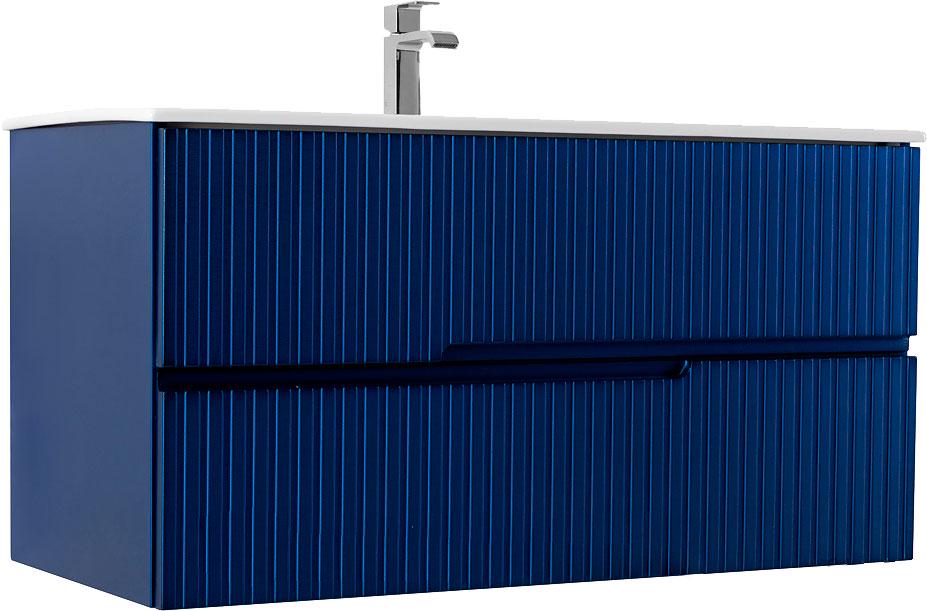 База под раковину подвесная с 2 выкатными ящиками,  770x449x500мм, без раковины, (цв.Sapfiro), Duet ZZ