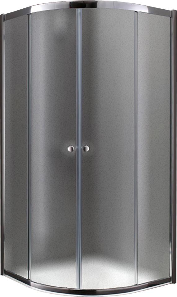 Душевой уголок 900х900хh2000мм, 1/4 круга, R550мм, 2 сдвиж.дверцы с 2 неподв. сегм., вход 530мм, (стекло текстурное Punto 6мм, фурн.цв.хром), Anima ZZ