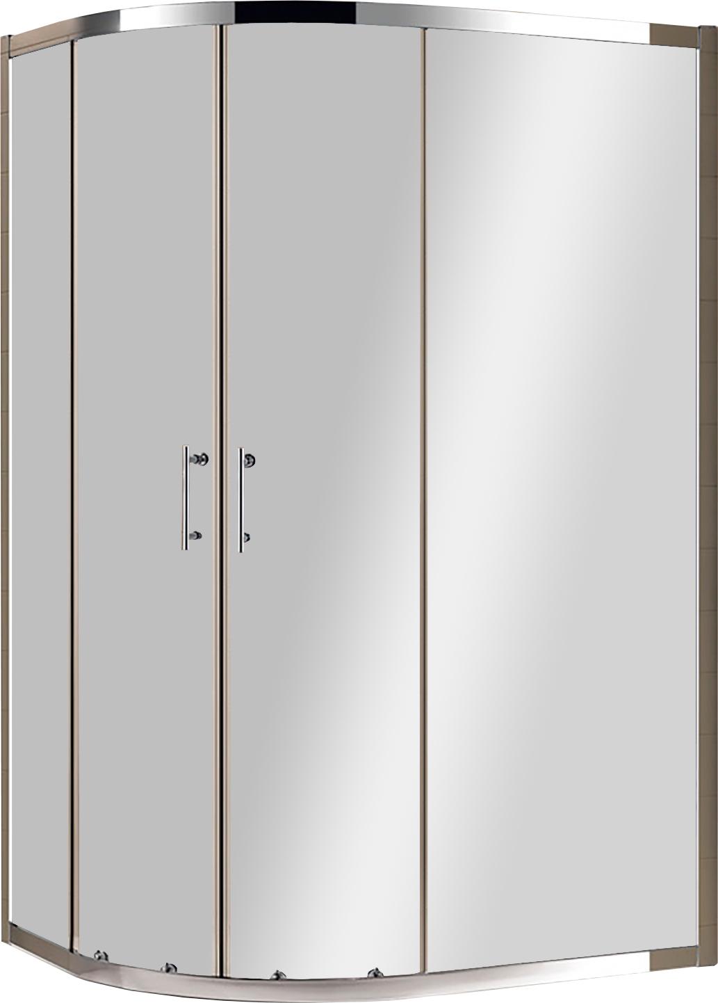 Душ.уголок 1200х900хh1900мм,R550,ассиметричный, 2 раздвижн.двери с 2 непод.сегм, Правый/Левый, вход 520мм,(стекл.прозрачн.6мм, фурнит.цв.хром), Eco ZZ