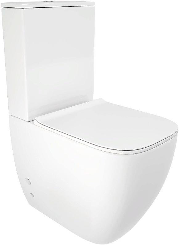 Унитаз-компакт напольный, безободковый, с бачком, 620х385х920мм, сиденье с микролифтом, крепеж в компл, Chika ZZ